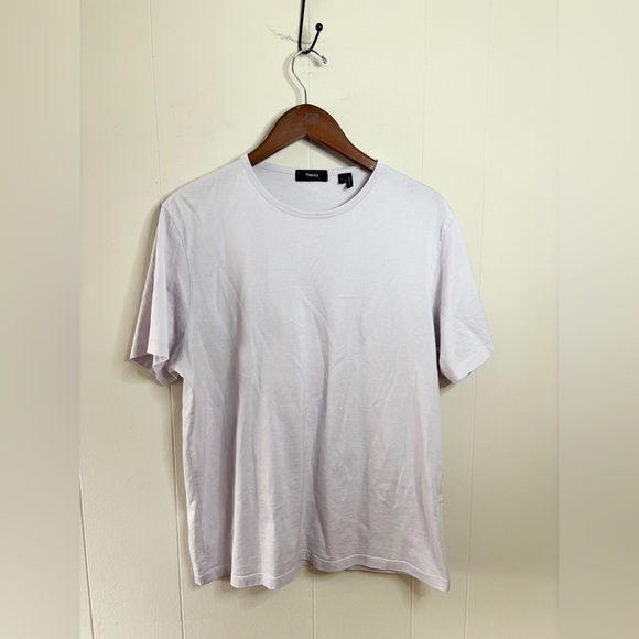 Theory mens light purple crewneck t shirt size L - Picture 1 of 3